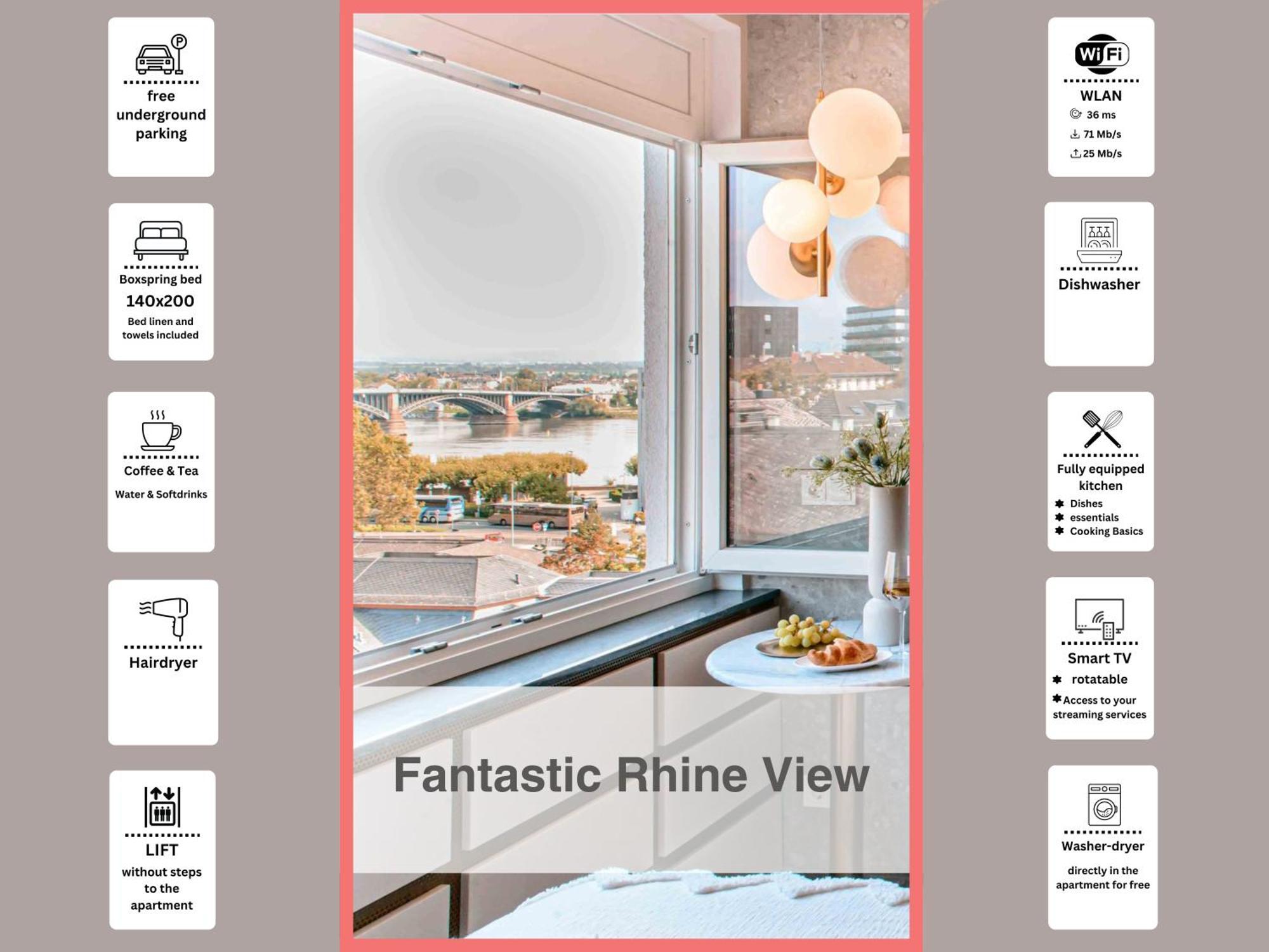 Hidden Treasure Business Apartment Mainz - Fantastic Rhine View In Center Of Mainz Old Town Eksteriør billede